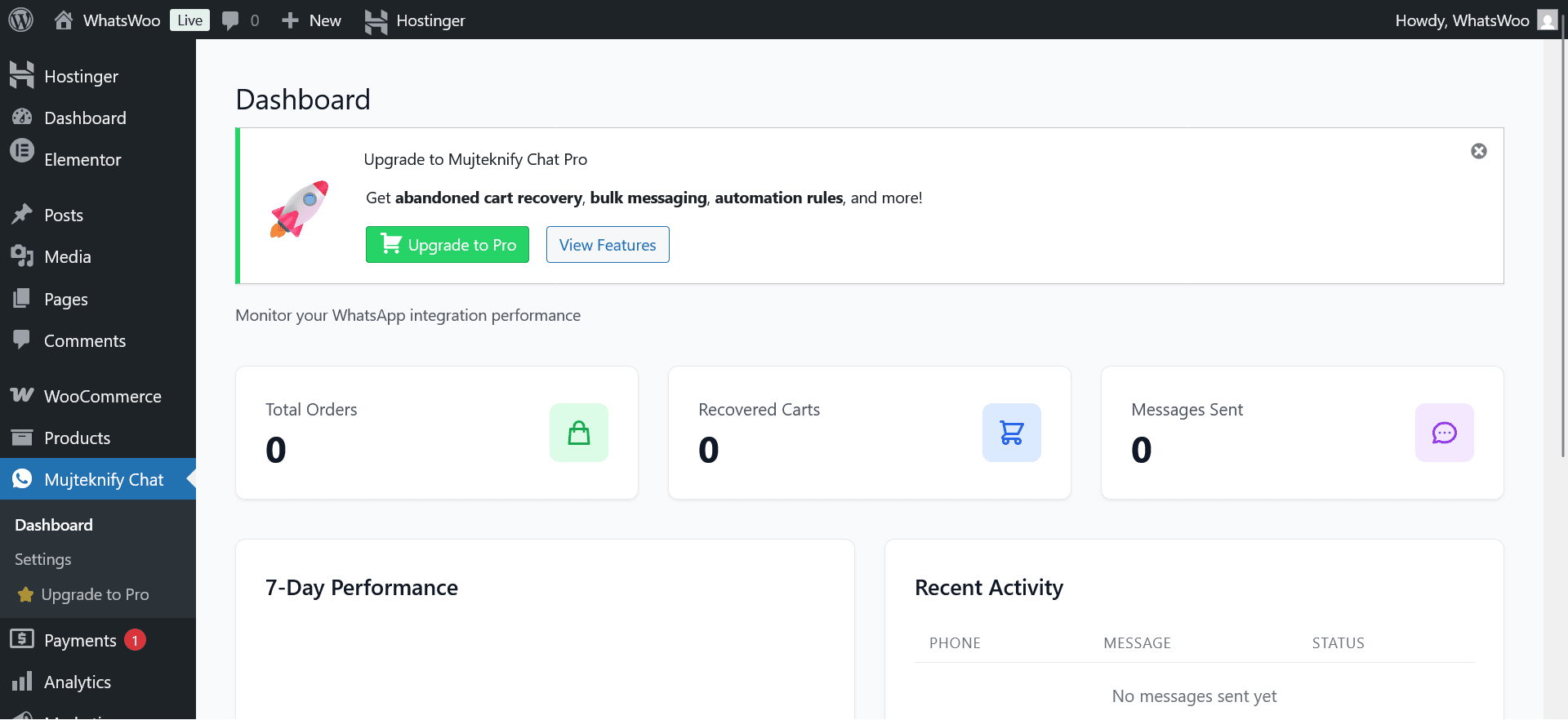 Plugin Dashboard Interface
